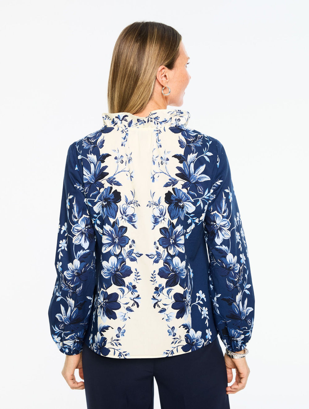 EXQUISITE BLOOMS POPLIN TOP | Talbots discount