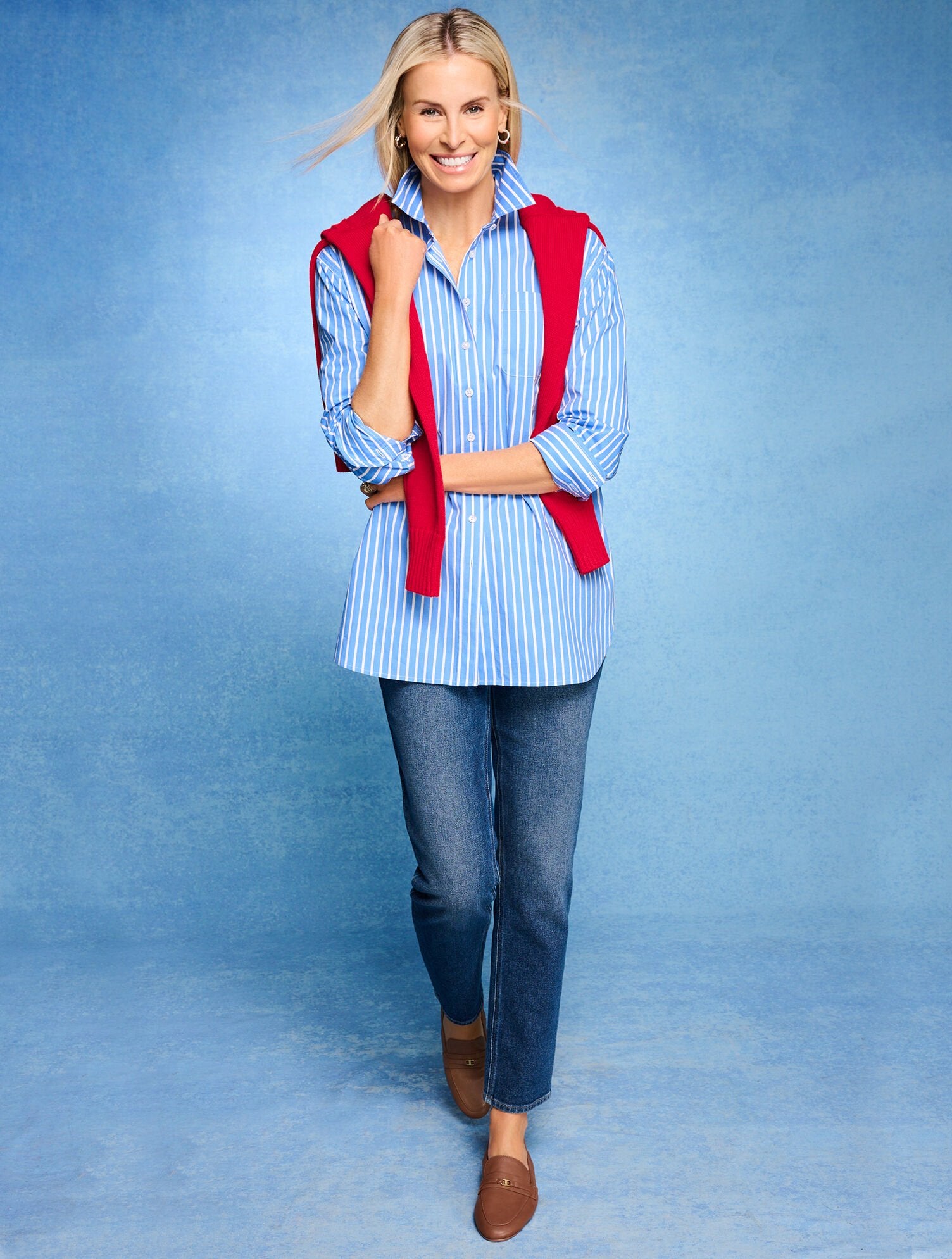 EVERYDAY RELAXED SHIRT - SAILOR STRIPE | Talbots US
