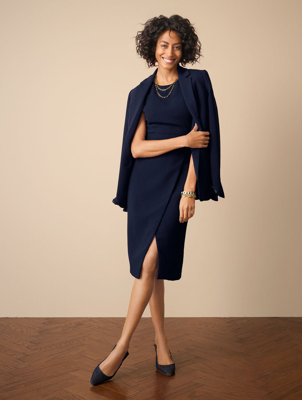 POLISHED CREPE SHEATH DRESS | Talbots on sale