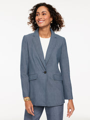 REFINED DENIM BLAZER | Talbots discount