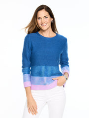 PLAITED STRIPE CREWNECK SWEATER | Talbots online