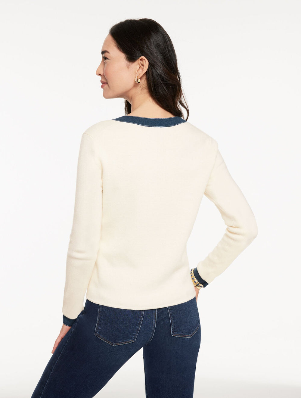 DENIM TRIM CARDIGAN | Talbots near me