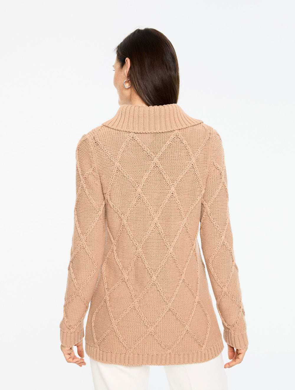 DIAMOND CABLE CARDIGAN | Talbots on sale