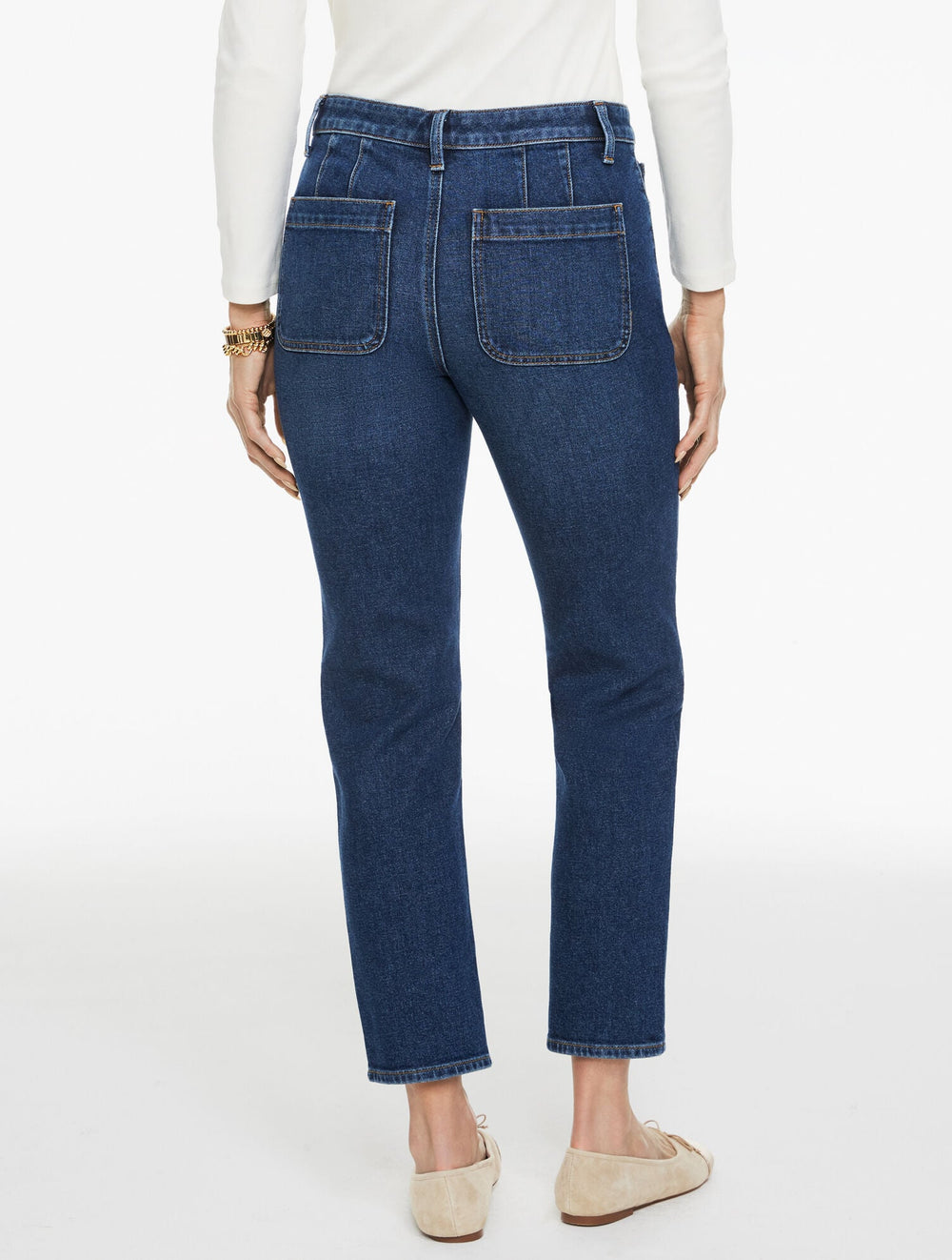 SLIM STRAIGHT ANKLE JEANS - LILIES WASH | Talbots online