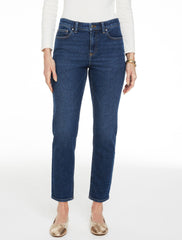 SLIM STRAIGHT ANKLE JEANS - LILIES WASH | Talbots online