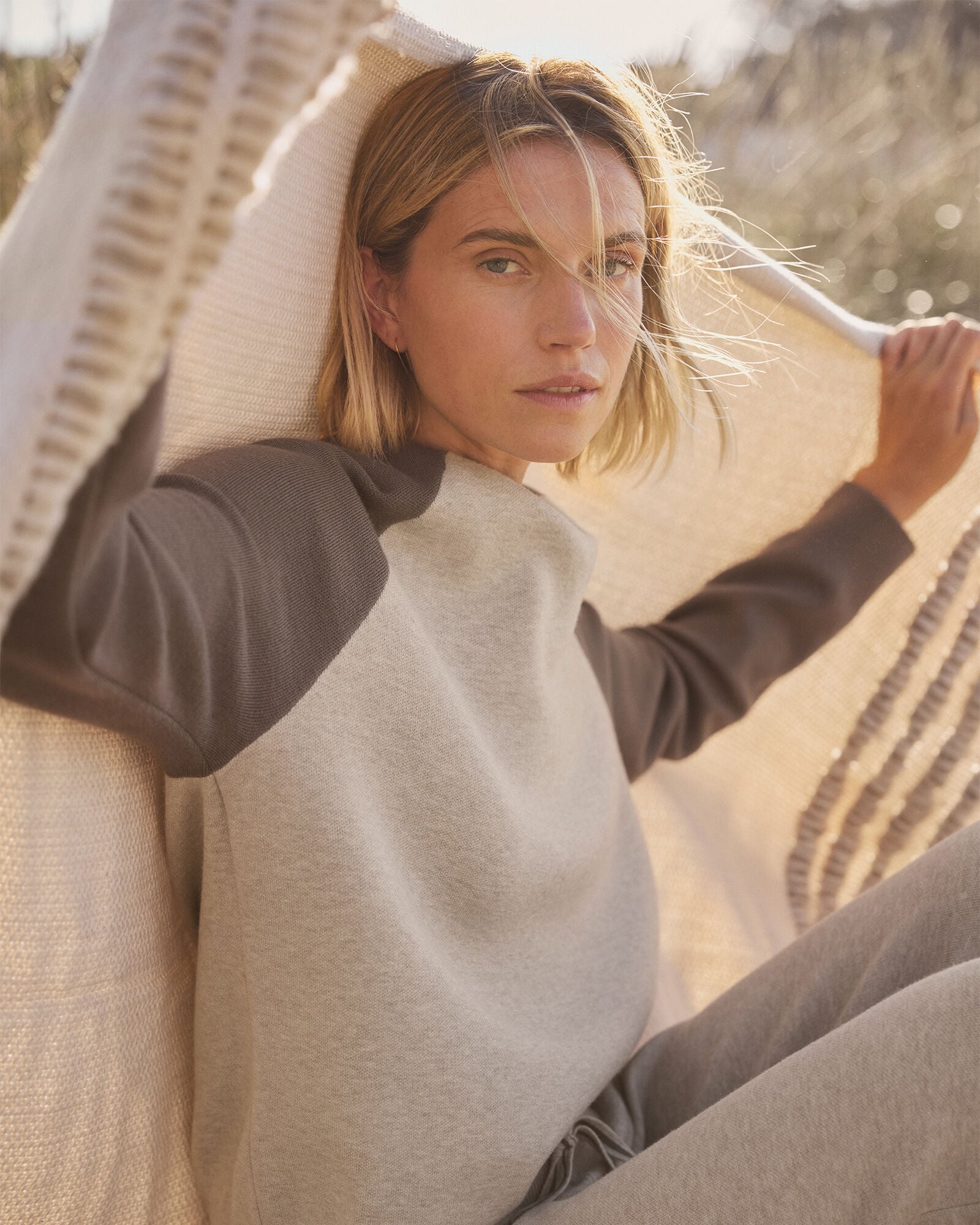 VISCOSE BLEND COLORBLOCK CREWNECK | Talbots outlet
