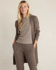 ORGANIC COTTON CASHMERE CABLE CARDIGAN | Talbots on sale