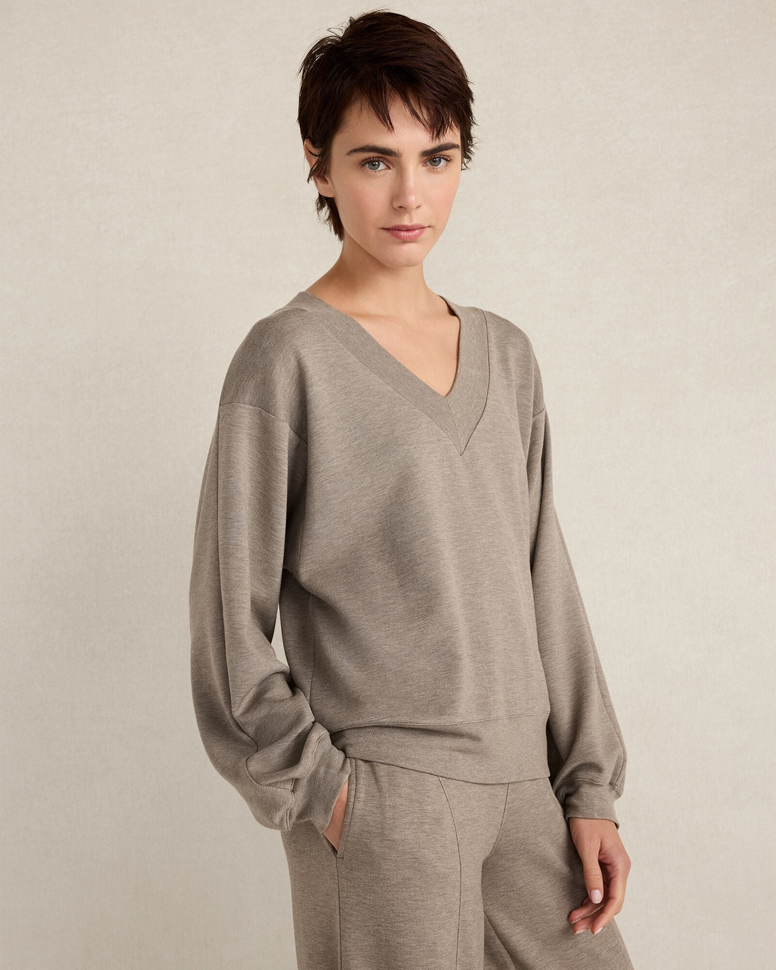 SOFT KNIT V-NECK TOP | Talbots on sale