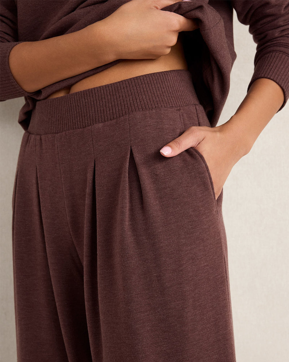 FLEECE PLEATED WIDE LEG PANTS | Talbots near me