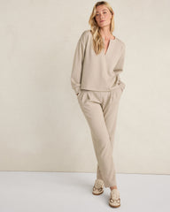 DOUBLE KNIT SPLIT NECK TOP | Talbots discount