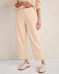 ORGANIC COTTON TERRY BARREL LEG PANTS | Talbots sale