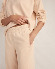 ORGANIC COTTON TERRY BARREL LEG PANTS | Talbots sale