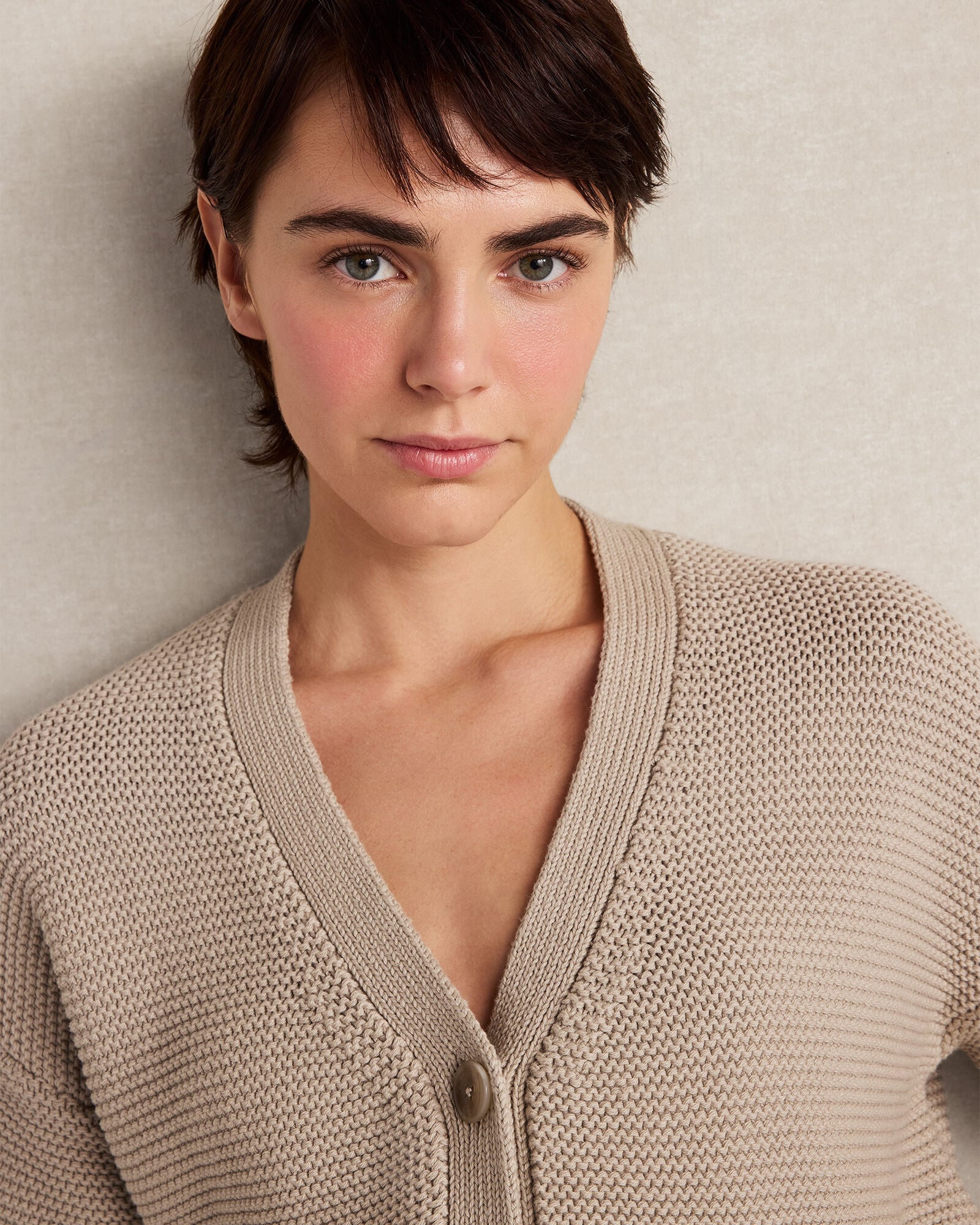 ORGANIC COTTON LINK STITCH CARDIGAN | Talbots near me