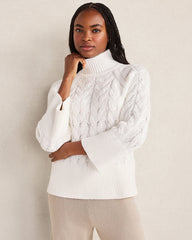 ORGANIC COTTON MOCK NECK SWEATER | Talbots US
