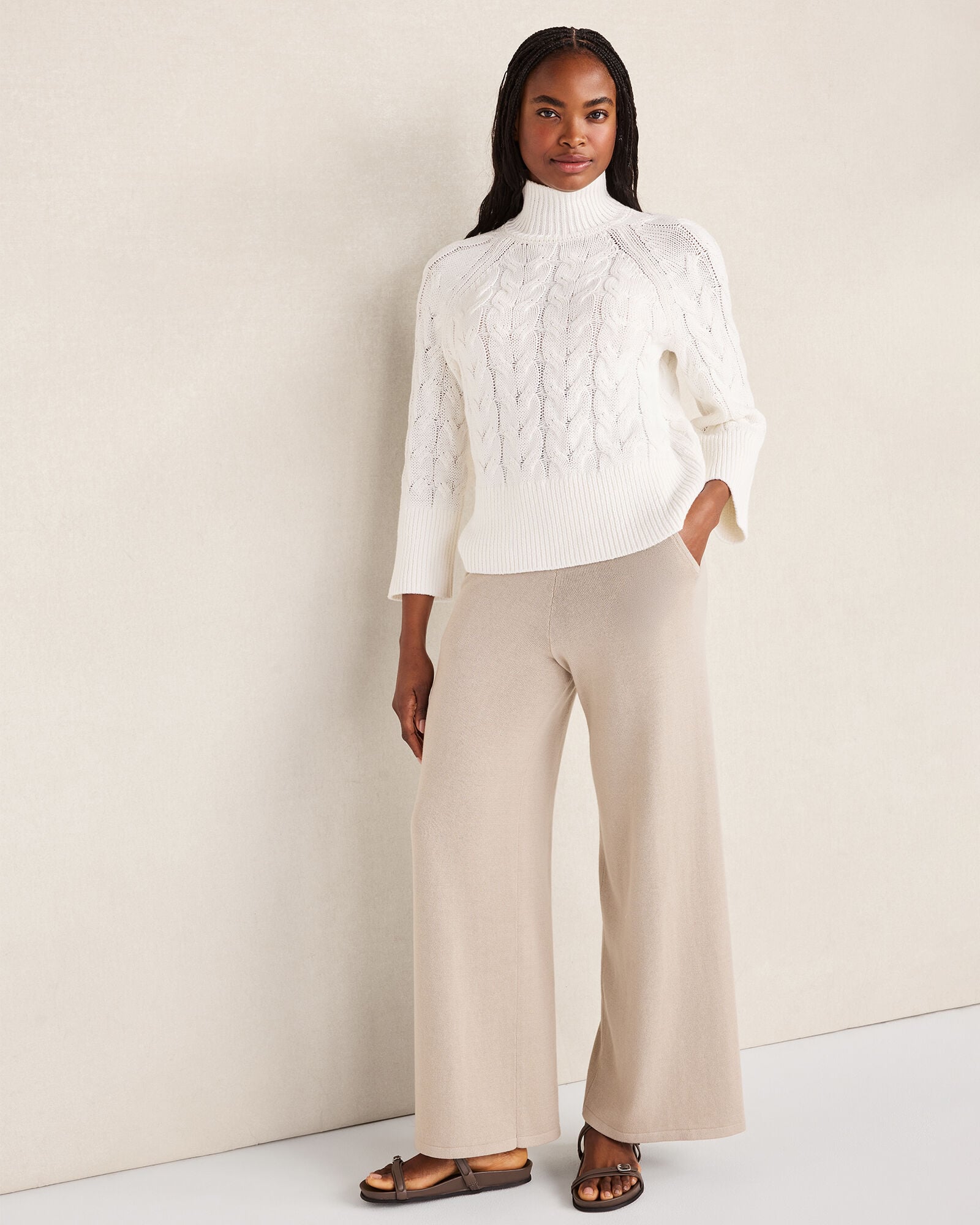 ORGANIC COTTON MOCK NECK SWEATER | Talbots for sale