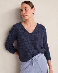 MERINO WOOL BLEND V-NECK SWEATER | Talbots US
