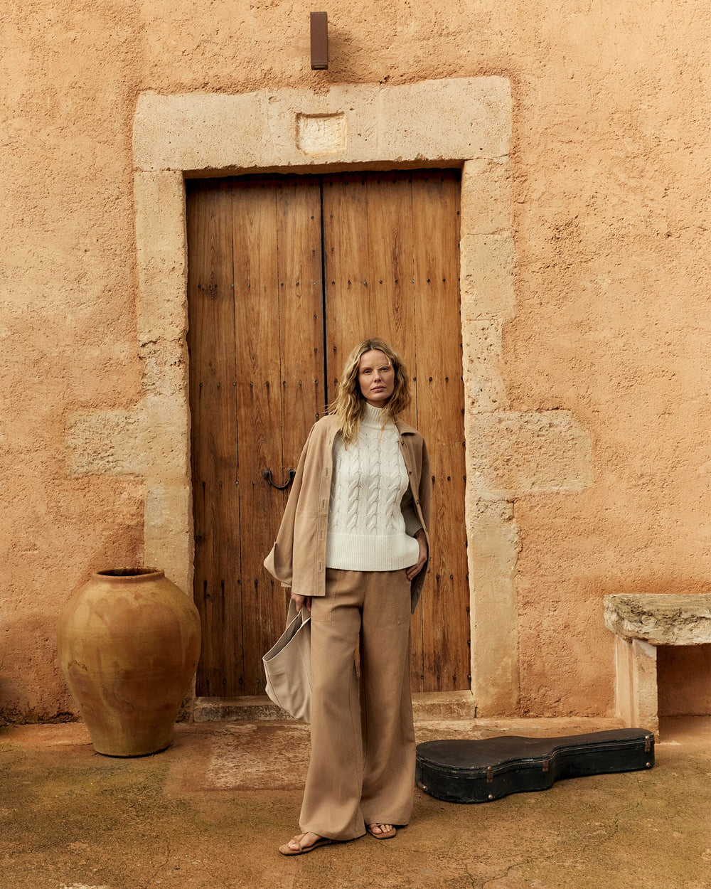 LINEN BLEND DOBBY WIDE LEG PANTS | Talbots near me