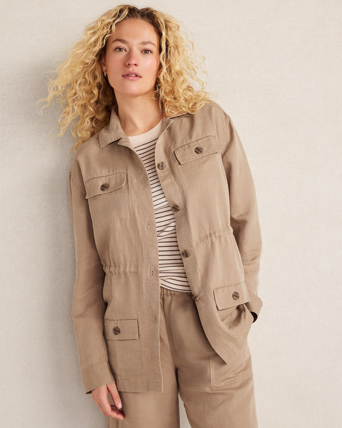 LINEN BLEND DOBBY JACKET | Talbots near me