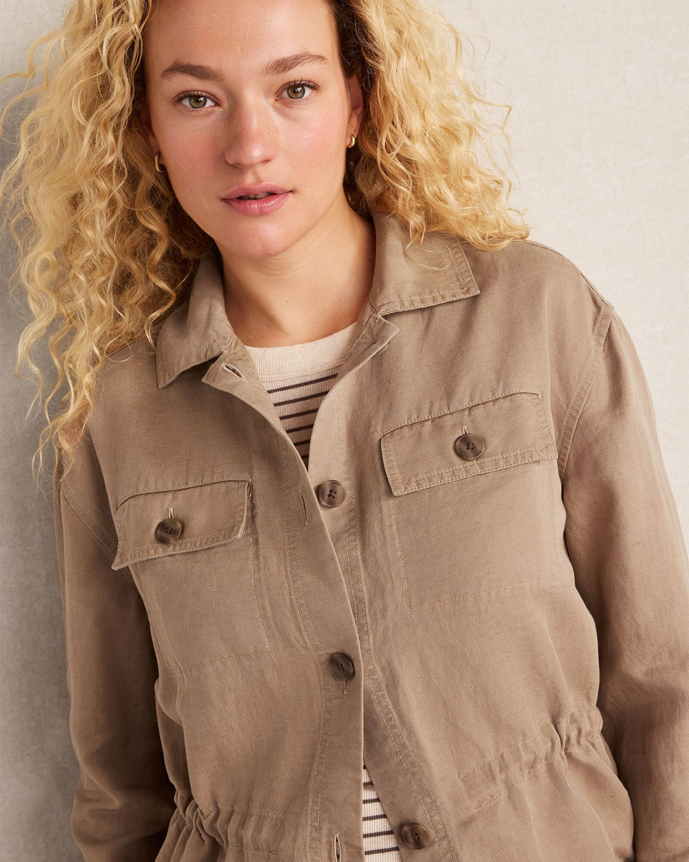 LINEN BLEND DOBBY JACKET | Talbots for sale