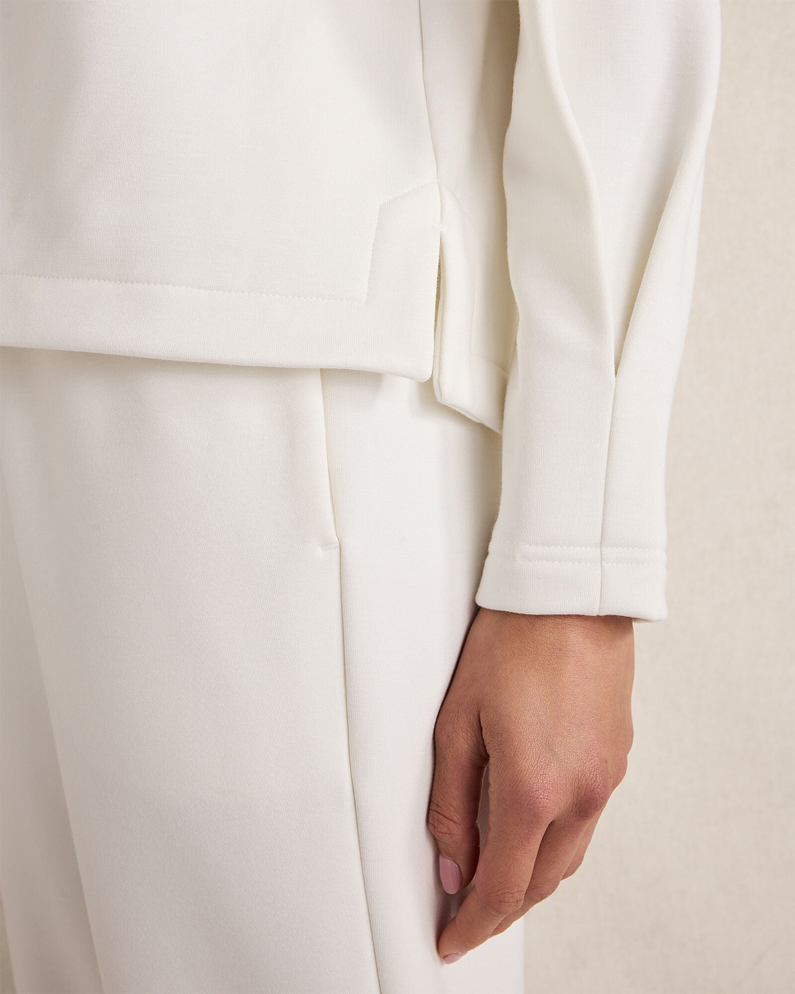 SOFT-BRUSHED FLEECE PLEATED CREWNECK | Talbots near me