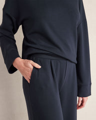 SOFT KNIT WIDE LEG PLEATED PANTS | Talbots US