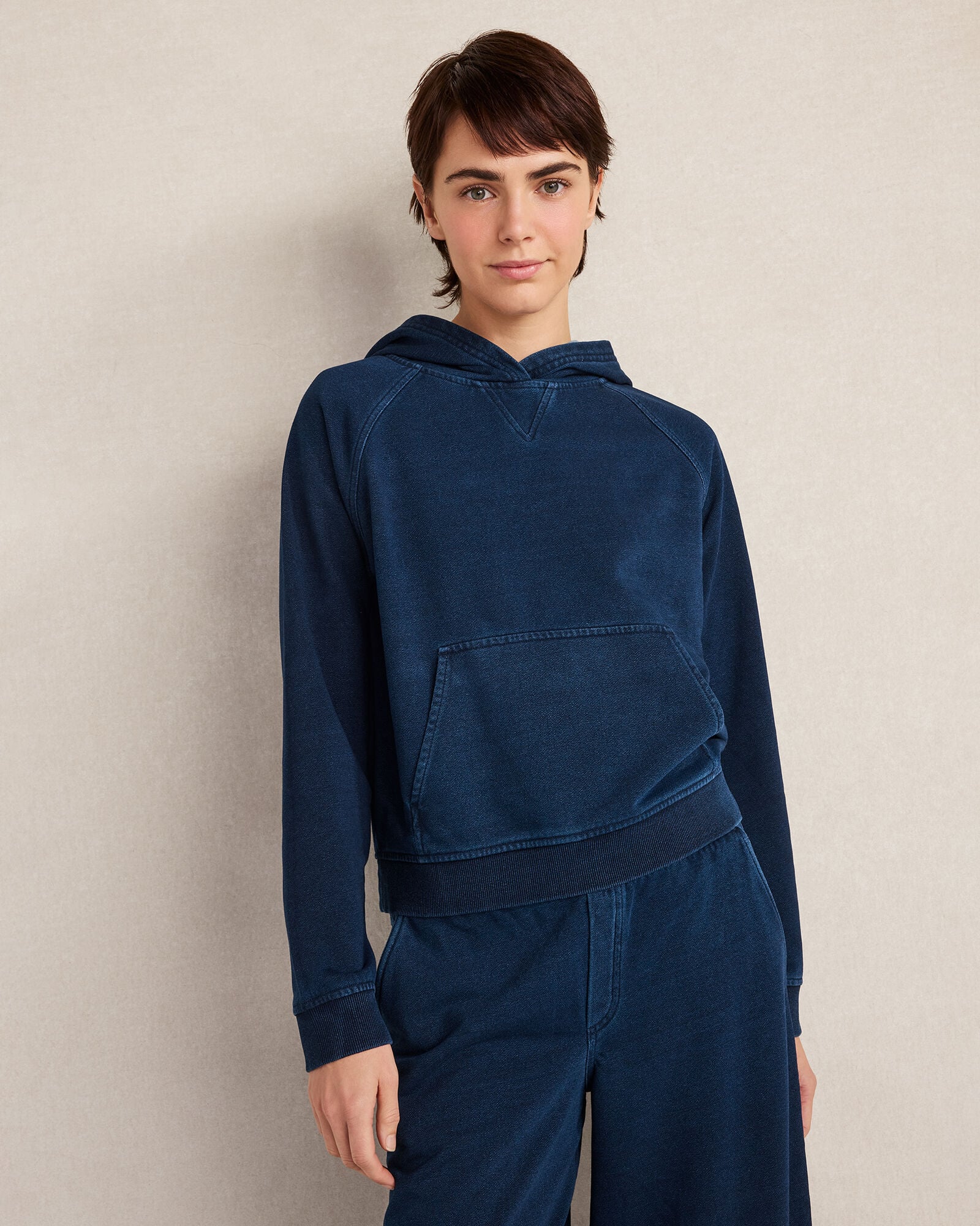 INDIGO COTTON TERRY HOODIE | Talbots near me
