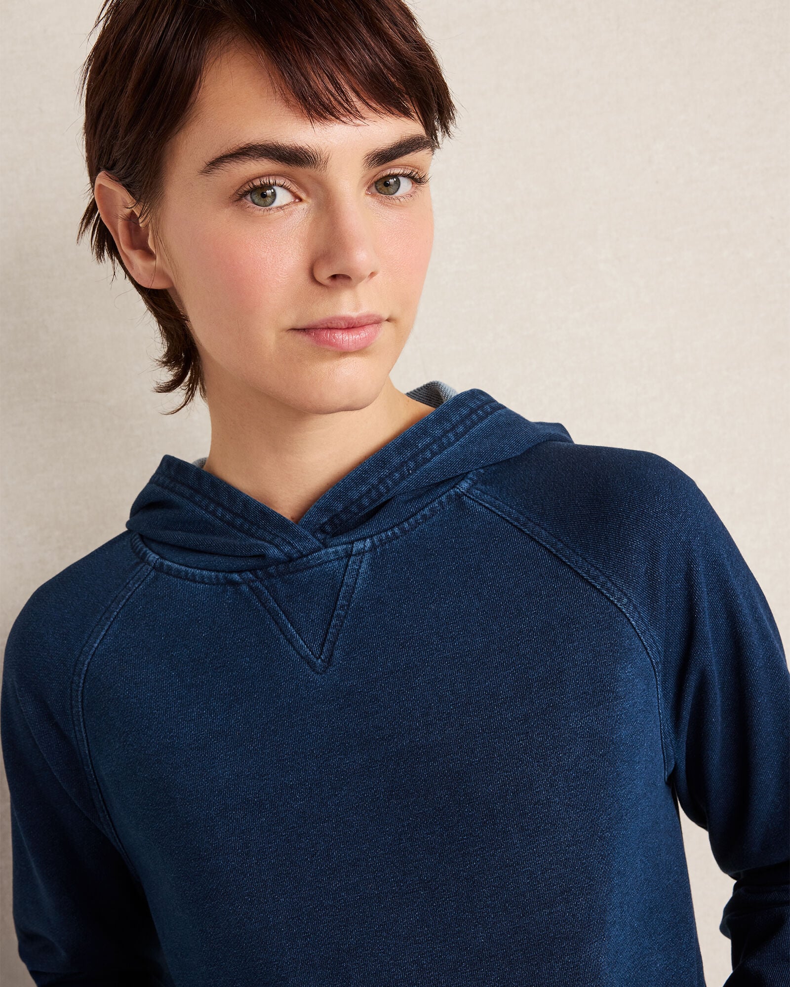 INDIGO COTTON TERRY HOODIE | Talbots near me