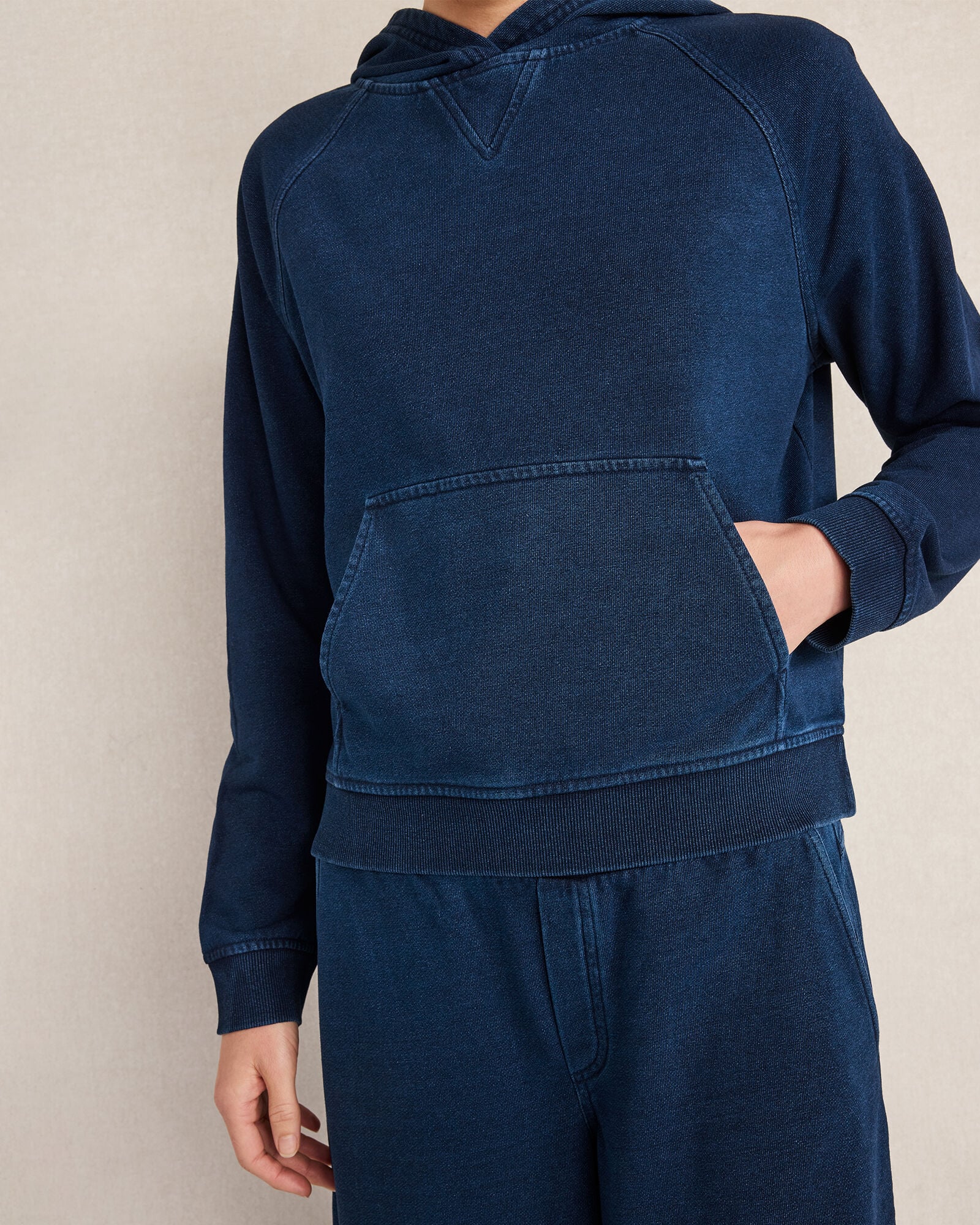 INDIGO COTTON TERRY HOODIE | Talbots on sale