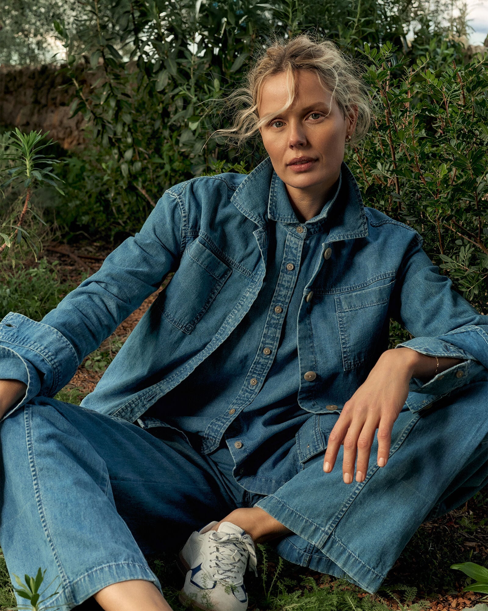 ORGANIC COTTON DENIM BOXY JACKET | Talbots discount