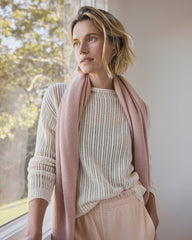 WOOL AND CASHMERE POINTELLE ROLL NECK SWEATER | Talbots US