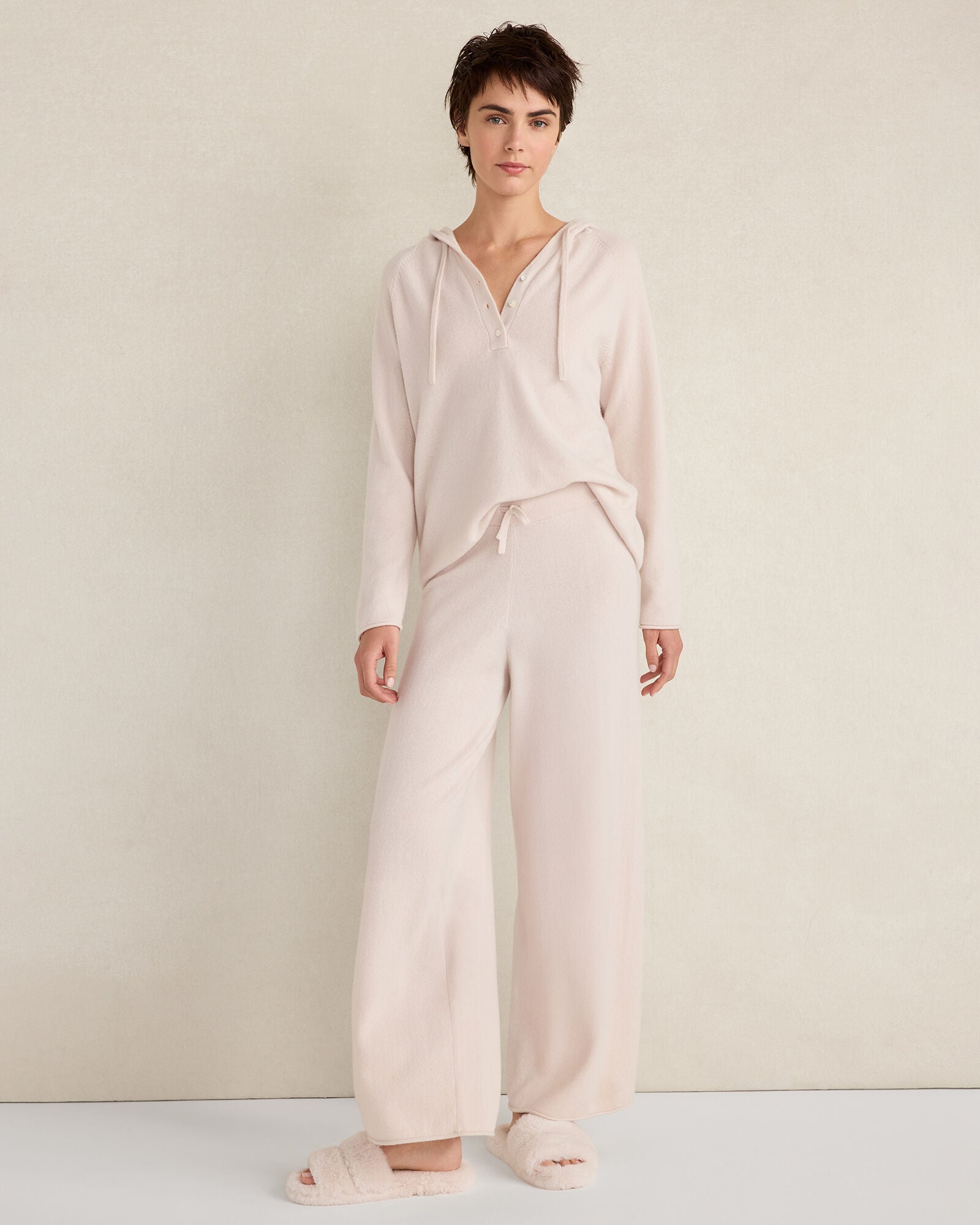 FEATHERWEIGHT CASHMERE WIDE LEG PANTS | Talbots US