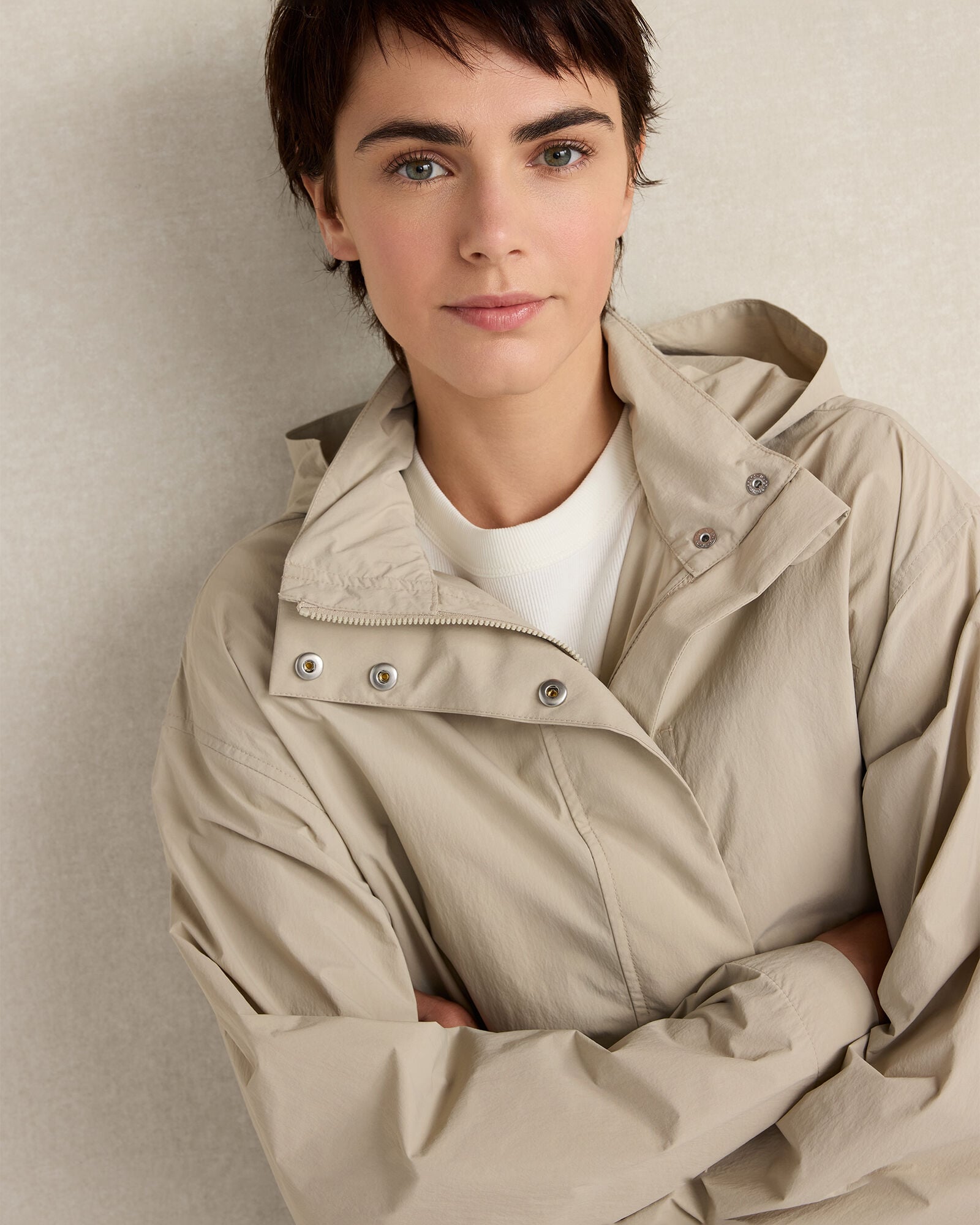 CRINKLE NYLON PACKABLE JACKET | Talbots on sale