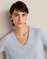 CASHMERE SADDLE SHOULDER V-NECK SWEATER | Talbots for sale
