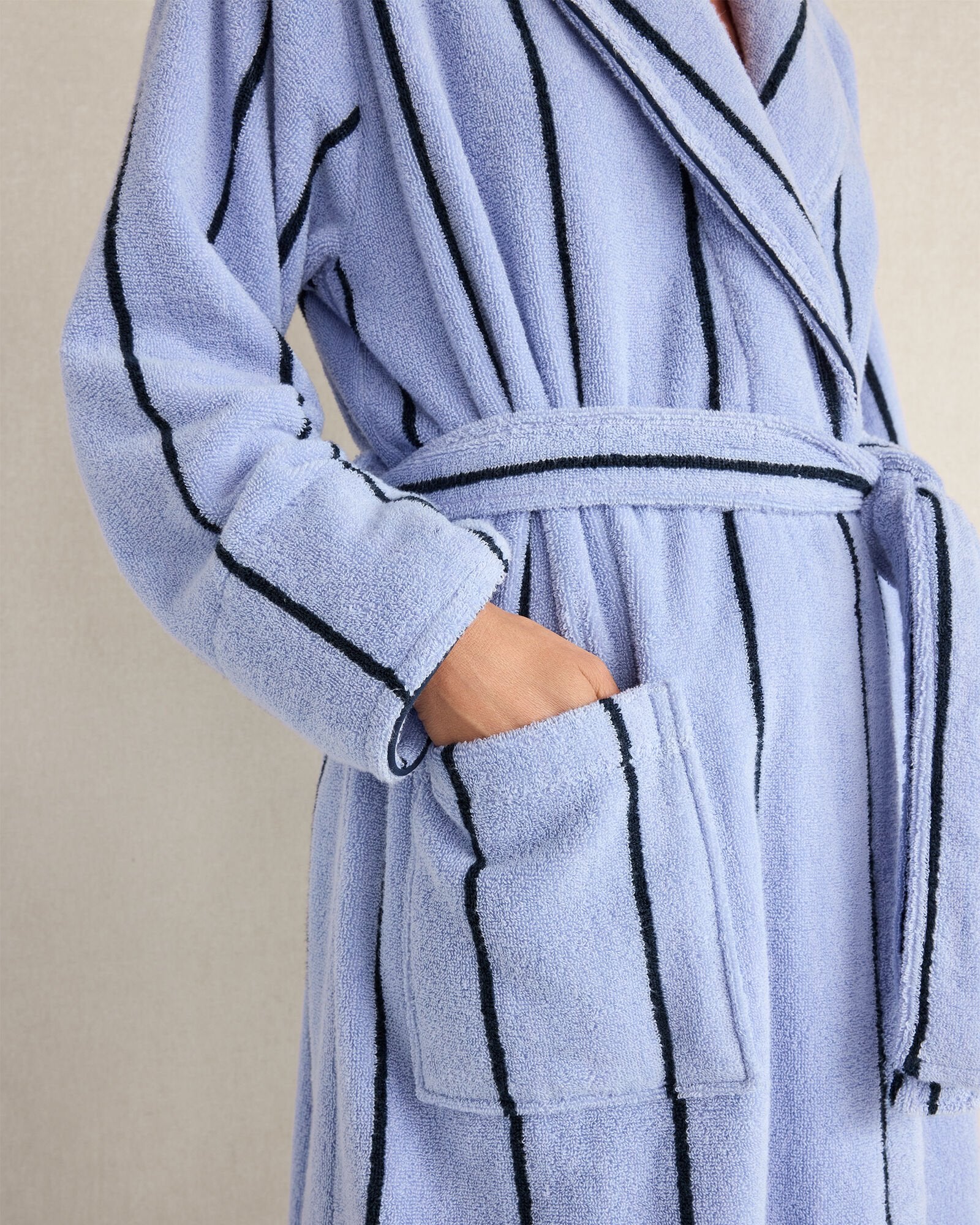 PLUSH TERRY STRIPED ROBE | Talbots outlet