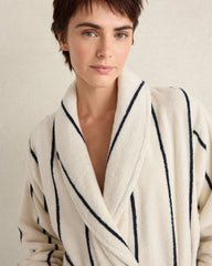 PLUSH TERRY STRIPED ROBE + TOTE SET | Talbots US