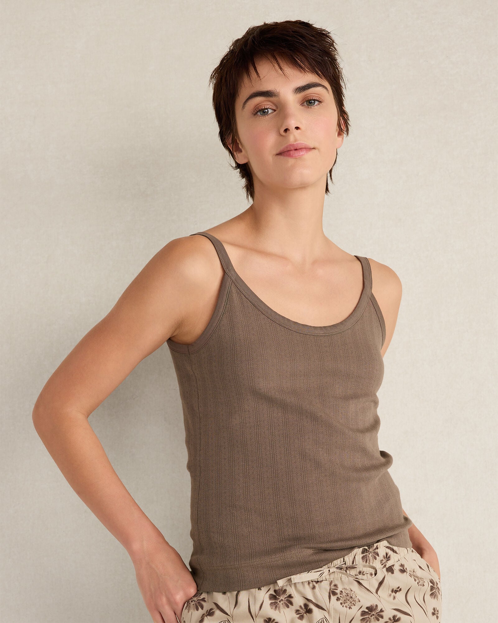 ORGANIC COTTON POINTELLE CAMI | Talbots online