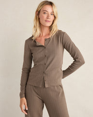 ORGANIC COTTON POINTELLE CARDIGAN | Talbots discount