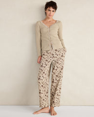 ORGANIC COTTON POPLIN SCATTERED FLORAL PAJAMA PANTS | Talbots for sale