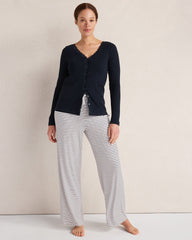 ORGANIC COTTON RIB KNIT LACE CARDIGAN | Talbots for sale