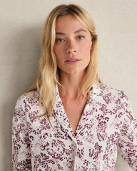 ORGANIC COTTON JERSEY BLUSHING BLOOMS PAJAMA SHIRT | Talbots online