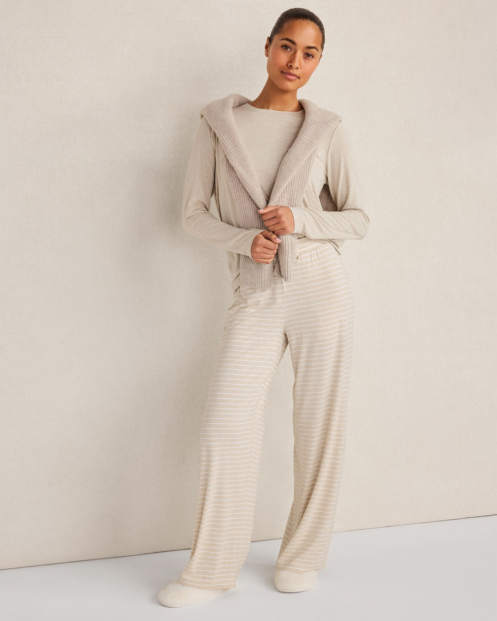 CALM & COOL LONG SLEEVE PAJAMA TOP | Talbots US