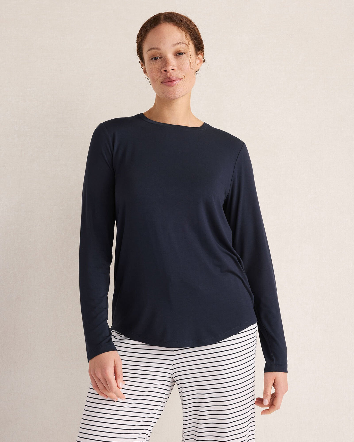 CALM & COOL LONG SLEEVE PAJAMA TOP | Talbots for sale