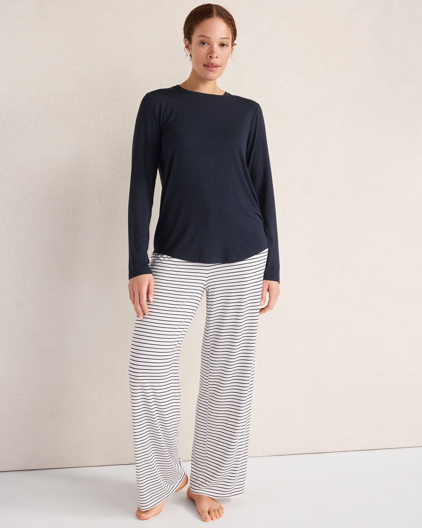 CALM & COOL LONG SLEEVE PAJAMA TOP | Talbots for sale