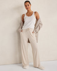 CALM & COOL HEATHERED STRIPE PAJAMA PANTS | Talbots discount