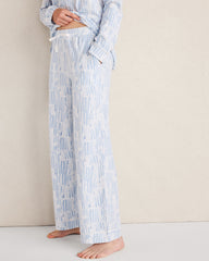 ORGANIC COTTON JERSEY WATERCOLOR WAVE PAJAMA PANTS | Talbots for sale