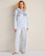 ORGANIC COTTON JERSEY WATERCOLOR WAVE PAJAMA PANTS | Talbots for sale