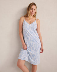 ORGANIC COTTON JERSEY WATERCOLOR WAVE SLEEP DRESS | Talbots outlet